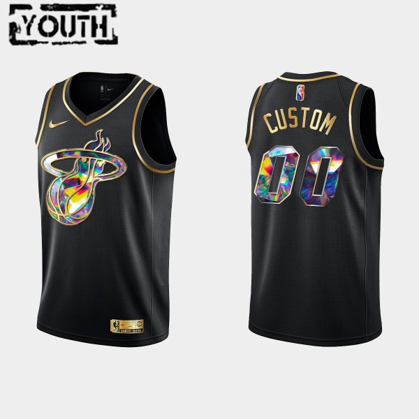 NBA Miami Heat Trikot Benutzerdefinierte Nike 2021-22 Schwarz Golden Edition 75th Anniversary Diamond Swingman - Kinder NBA Miami Heat Trikot Benutzerdefinierte Nike 2021-22 Schwarz Golden Edition 75th Anniversary Diamond Swingman - Kinder